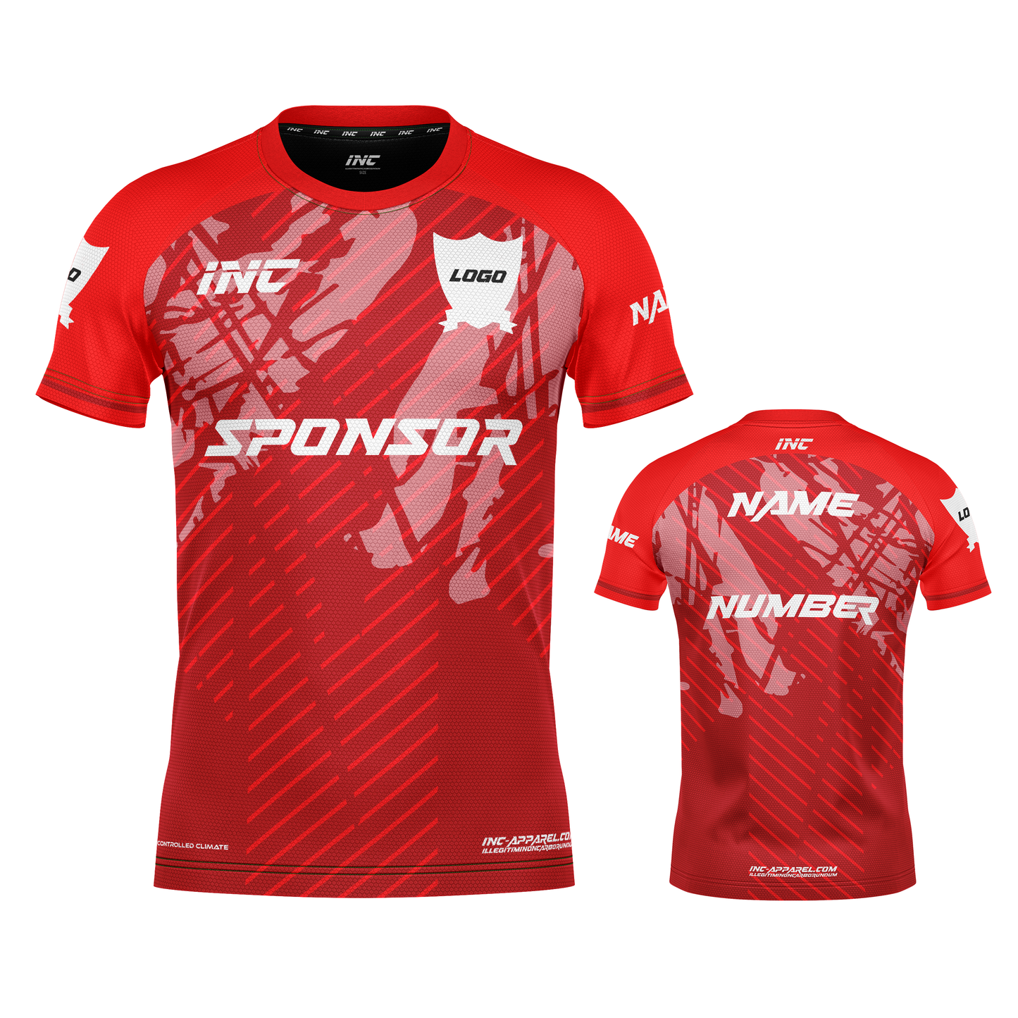 Dominus Ludi Red Football Shirt – breathable, durable custom football teamwear from INC-KITS