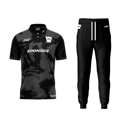 Ars Occulta Black and Grey Cricket Kit – custom cricket shirt and trousers from INC-KITS