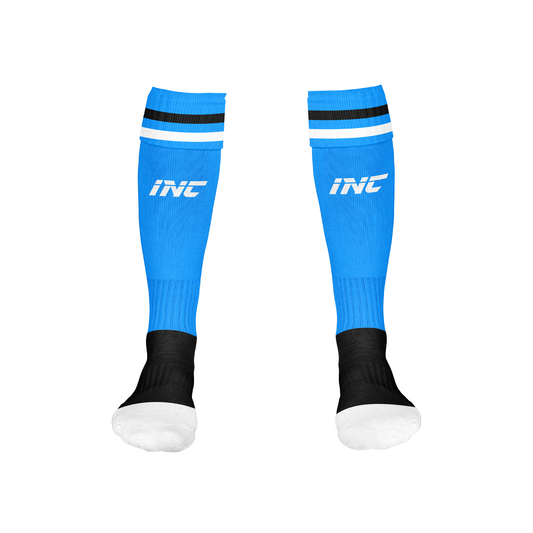 Bula Blue White Rugby Socks – breathable, durable rugby kit from INC-KITS