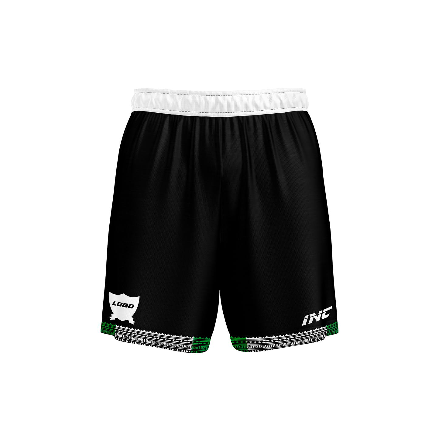 Bula Green White Rugby Shorts – lightweight, durable rugby kit from INC-KITS