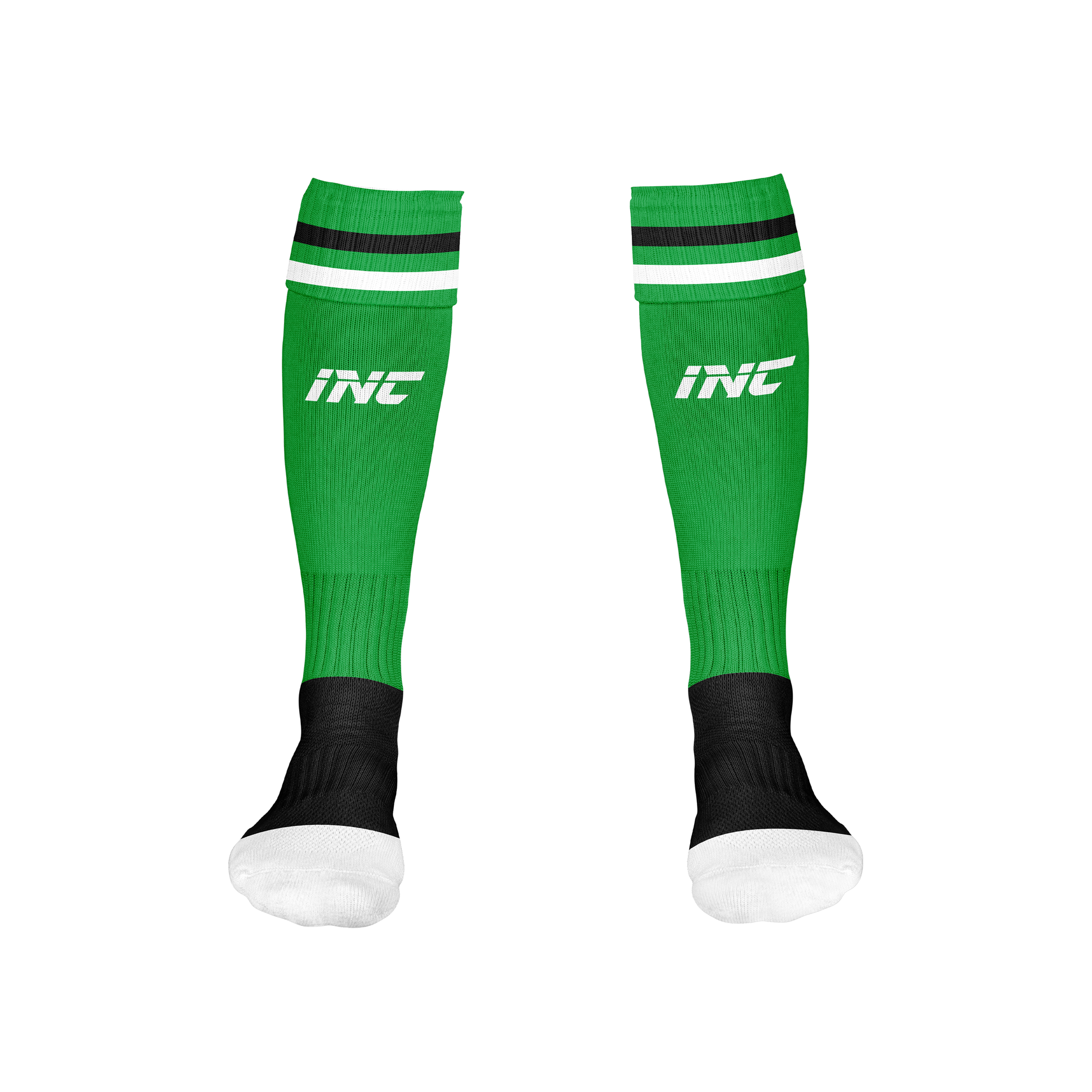 Bula Green White Rugby Socks – breathable, durable rugby kit from INC-KITS