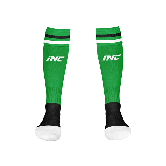 Bula Green White Rugby Socks – breathable, durable rugby kit from INC-KITS