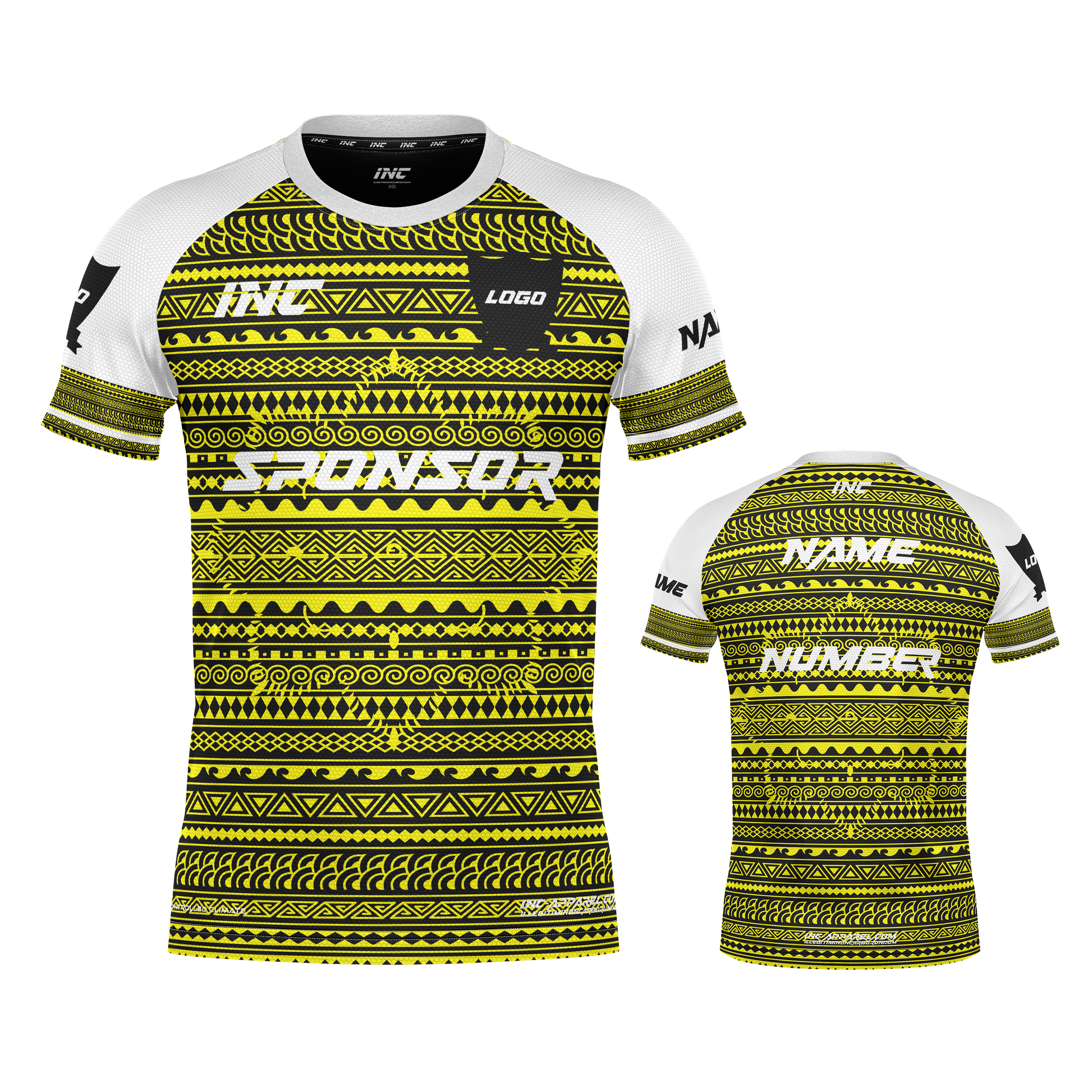 Bula Yellow and White Rugby Shirt – breathable, durable rugby kit from INC-KITS