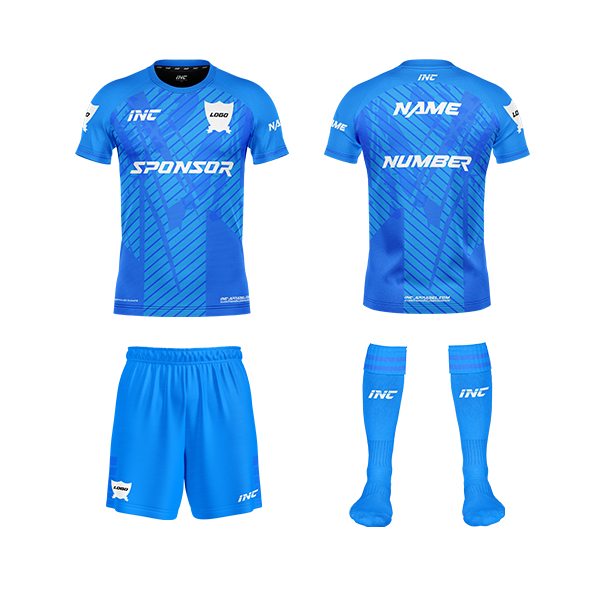 Dominus Ludi Blue Football Kit – custom football shirt and shorts from INC-KITS