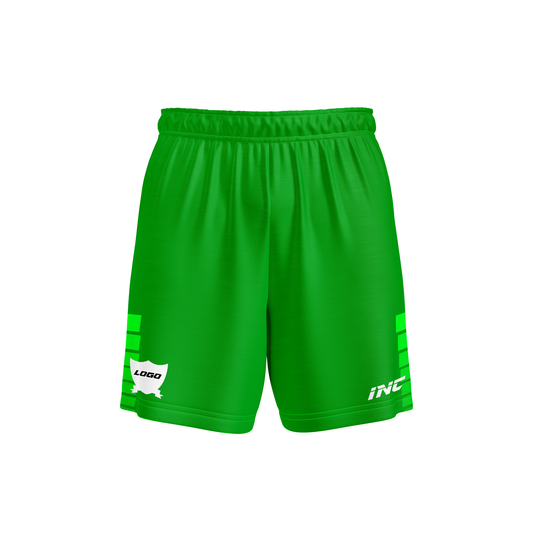 Dominus Ludi Green Football Shorts – breathable, durable football teamwear from INC-KITS