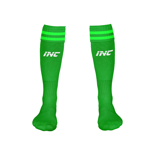 Dominus Ludi Green Football Socks – breathable, durable football teamwear from INC-KITS