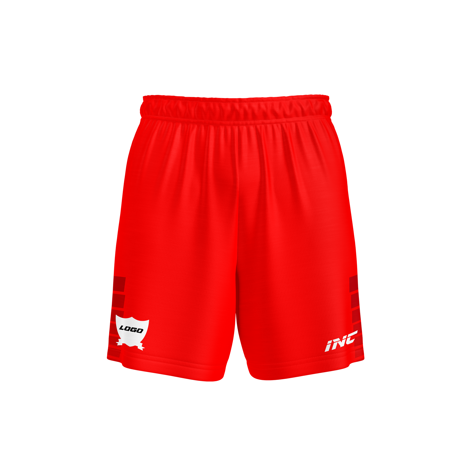 Dominus Ludi Red Football Shorts – breathable, durable football teamwear from INC-KITS