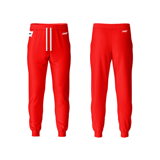 Dominus Ludi Red and White Cricket Trousers – breathable, durable cricket teamwear from INC-KITS